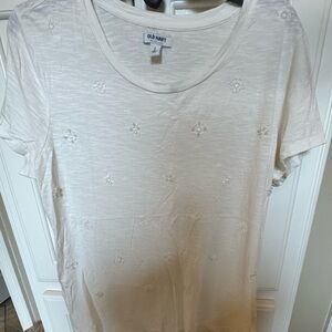 Old Navy Cream Short Sleeve T-Shirt